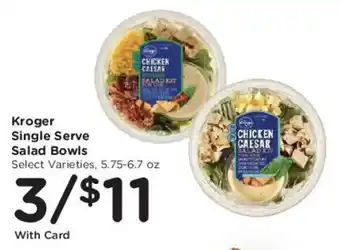 Mariano's Kroger single serve salad bowls offer