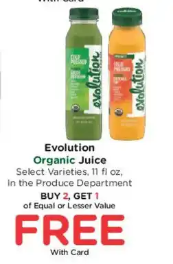 Mariano's Evolution Organic Juice offer