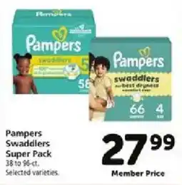 Safeway Pampers Swaddlers Super Pack offer
