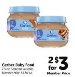 Safeway Gerber Baby Food offer