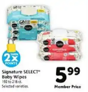 Safeway Signature Select Baby Wipes offer