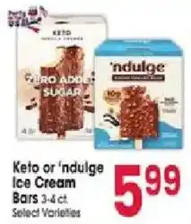 Jewel-Osco Keto or 'ndulge Ice Cream Bars offer