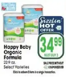 Jewel-Osco Happy Baby Organic Formula offer