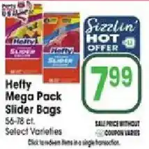 Jewel-Osco Hefty Mega Pack Slider Bags offer