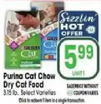 Jewel-Osco Purina Cat Chow Dry Cat Food offer