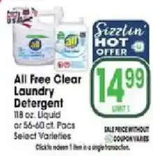 Jewel-Osco All Free Clear Laundry Detergent offer