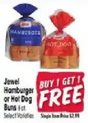 Jewel-Osco Jewel hamburger or hot dog buns offer