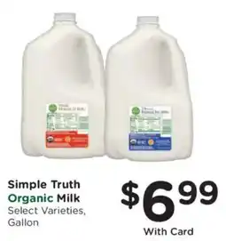 King Soopers Simple Truth Organic Milk offer