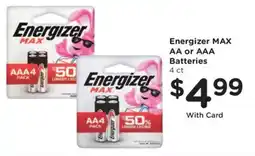 Mariano's Energizer MAX AA or AAA Batteries offer