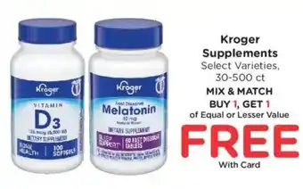Mariano's Kroger Supplements offer