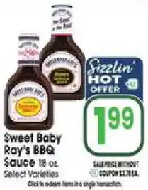 Jewel-Osco Sweet Baby Ray's BBQ Sauce offer