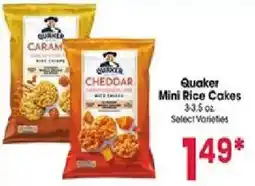 Jewel-Osco Quaker mini rice cakes offer