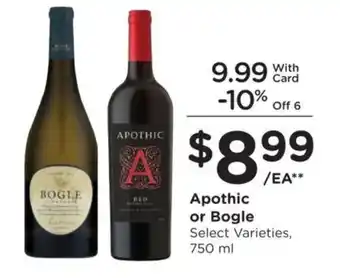 King Soopers Apothic or Bogle offer