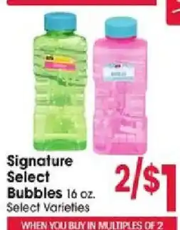 Jewel-Osco Signature Select Bubbles offer