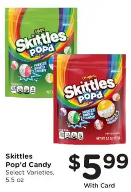 King Soopers Skittles Pop'd Candy offer
