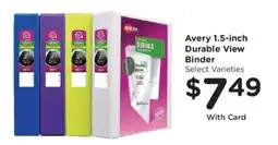 King Soopers Avery 1.5-inch Durable View Binder offer