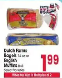 Jewel-Osco Dutch Farms Bagels or English Muffins offer