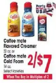 Jewel-Osco Coffee mate flavored creamer offer