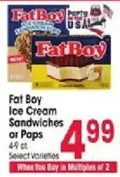 Jewel-Osco Fat Boy Ice Cream Sandwiches or Paps offer