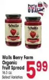 Jewel-Osco Walls Berry Farm Organic Fruit Spread offer