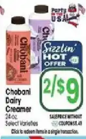 Jewel-Osco Chobani Dairy Creamer offer