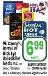 Jewel-Osco P.F. Chang's, Bertolli or Birds Eye Voila Skillet Meals offer