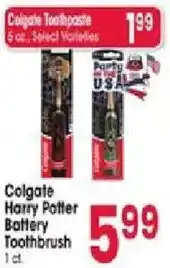 Jewel-Osco Colgate harry potter battery toothbrush offer