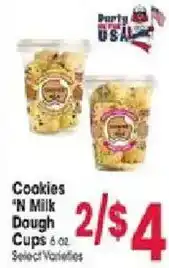 Jewel-Osco Cookies 'N Milk Dough Cups offer