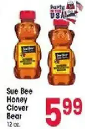 Jewel-Osco Sue Bee Honey Clover Bear offer