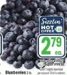 Jewel-Osco Sizzlin' blueberries offer