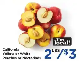 Food 4 Less California yellow or white peaches or nectarines offer