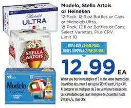 Food 4 Less Modelo, Stella Artois or Heineken offer