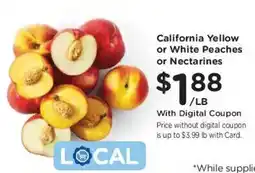 Ralphs California Yellow or White Peaches or Nectarines offer
