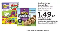 Food 4 Less Quaker Chewy Granola Bars offer
