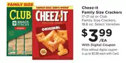 Ralphs Cheez-It Family Size Crackers offer