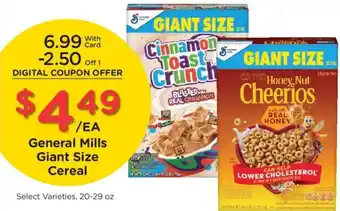 Ralphs General Mills Giant Size Cereal offer