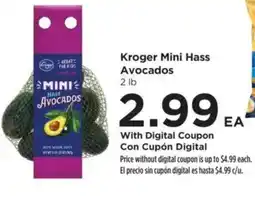 Food 4 Less Kroger mini hass avocados offer