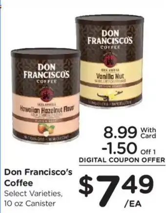 Ralphs Don Francisco's Coffee offer
