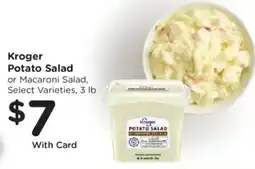 Ralphs Kroger potato salad or macaroni salad offer