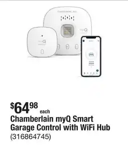 The Home Depot Chamberlain myQ Smart Garage Control with WiFi Hub offer
