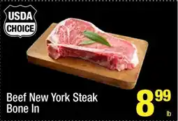 Super King Markets Beef New York Steak Bone In offer