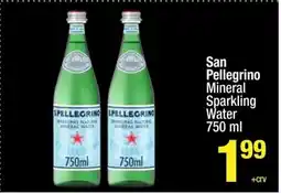 Super King Markets San Pellegrino Mineral Sparkling Water 750 ml offer
