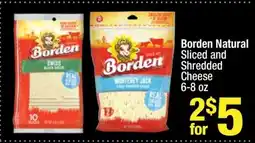 Super King Markets Borden Natural Sliced and Shredded Cheese offer