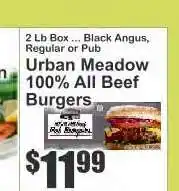 Key Food Urban Meadow 100% All Beef Burgers offer