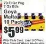 Key Food Goya Malta 10-Pack offer