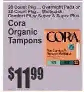 Key Food Cora Organic Tampons offer