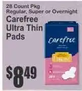 Key Food Carefree Ultra Thin Pads offer