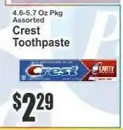 Key Food Crest Toothpaste offer