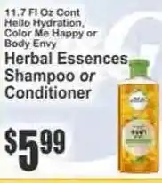 Key Food Herbal Essences Shampoo or Conditioner offer