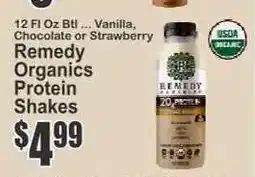 Key Food Remedy Organics Protein Shakes offer